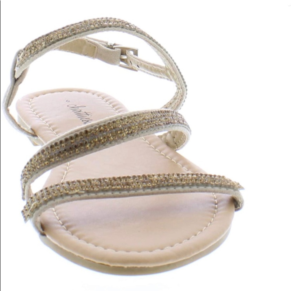 NWT Chatties Microsuede Rhinestone Gladiator Sandals